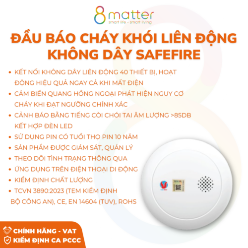 đầu báo khói không dây