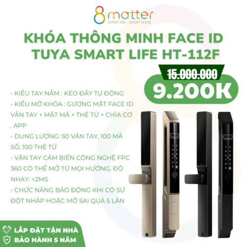 KHÓA THÔNG MINH FACE ID TUYA SMART LIFE HT-112F