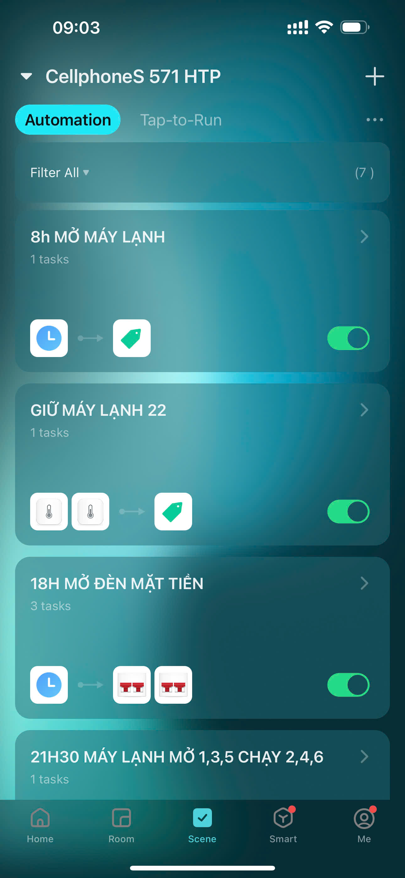 Quản lý qua app